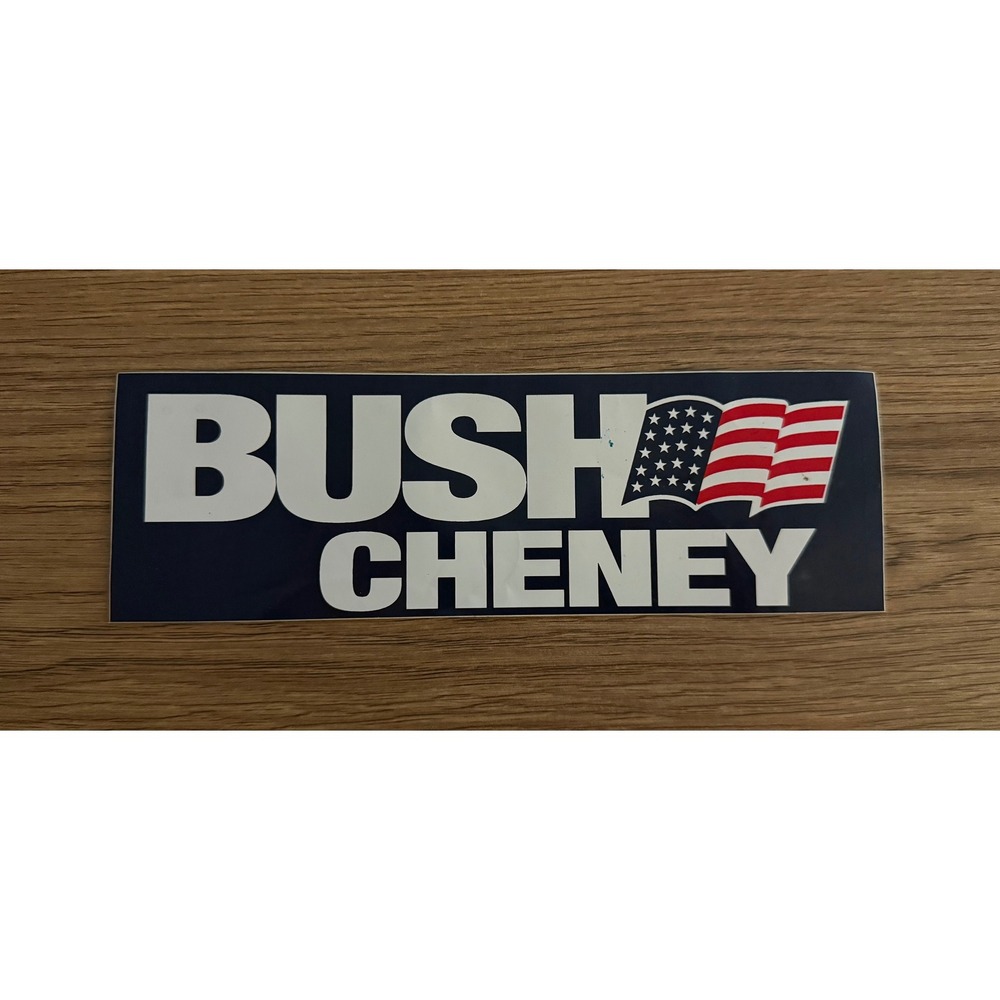 Bush Cheney Presidential Campaign Bumper Sticker 9x3 George W. Bush 2000s